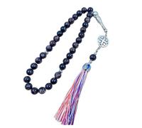 XAGMODSHN Pulsera ajustable de cuentas de rosario con textura de vidrio, accesorios de oración, regalo para amantes de la moda, joyería religiosa para musulmanes, talla única, como se describe