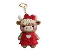 XAGMODSHN Regalo de corazón con forma de vaca, accesorios de doble cadena para amantes, maravilloso regalo elegante para bolso, B, Talla única