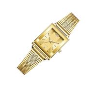 XAGMODSHN Reloj analógico para hombre construido para mayor durabilidad, correa de acero de aleación y resistencia al agua, ideal para actividades de aventura y uso diario. Reloj minimalista, dorado