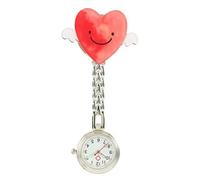XAGMODSHN Reloj de bolsillo de aleación ligera con función de fijación de clip fácil para médicos y enfermeras en entornos clínicos, médicos, personal, reloj de solapa, Amor