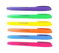 XAGMODSHN Rotulador fluorescente de 6 colores de agarre cómodo con punta cincelada para hacer tarjetas, álbumes de recortes, diarios