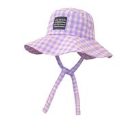 XAGMODSHN Sombrero deportivo casual para colegialas de pescador, sombrero de pescador, sombrero colorido para viajes, fitness, entrenamiento, patrón a cuadros, Púrpura, 5 1/8-5 3/8