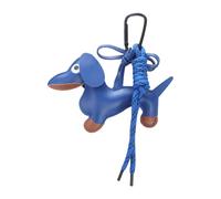 XAGMODSHN Soporte multiusos para perro salchicha, materiales de poliuretano resistentes, accesorio de moda portátil para mujeres de moda, uso diario, llavero para amantes de las mascotas, azul, Talla