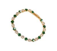 XAGMODSHN Streetwear Inspired Cubic Zirconia Tennis Cadena de mano de longitud ajustable Joyería de moda para mujer Multicolor Circonita cúbica Tenis, talla única, como se describe