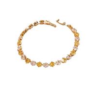 XAGMODSHN Streetwear Inspired Cubic Zirconia Tennis Cadena de mano de longitud ajustable Joyería de moda para mujer Multicolor Circonita cúbica Tenis, talla única, como se describe