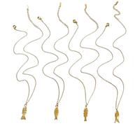 XAGMODSHN Unique Designs - Collar con colgante de pez de acero inoxidable resistente al agua, accesorio de joyería para mujer, suministros de fiesta, as described, Acero inoxidable