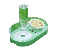 XAGMODSHN Vajilla 2 en 1 para mascotas, cuenco de agua para perros, dispensador de agua de cerámica para gatos, cuenco elevado