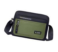 XAGMODSHN Versátil bolsa de hombro con múltiples compartimentos, ligera, Oxford para viajes de negocios y aventuras al aire libre, resistente al desgaste, Green, One Size