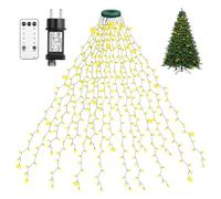 Xahpower 400LED Luces Arbol Navidad, 2m x 16 Cadena, 8 Modos, Impermeable IP44, Luces Decorativas para Árbol de Navidad de 1,5-2,5 m (Blanco Cálido)