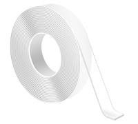 Xahpower 5 Metros Cinta Doble Cara Extrafuerte, Removible, Sin Dejar Rastro, Reutilizable, Cinta Adhesiva Nano Transparente para Montaje en Pared, Alfombra, Coche, Hogar, Cocina (500 * 2 * 0.2 CM)