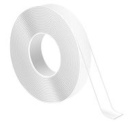 Xahpower 5 Metros Cinta Doble Cara Extrafuerte, Removible, Sin Dejar Rastro, Reutilizable, Cinta Adhesiva Nano Transparente para Montaje en Pared, Alfombra, Coche, Hogar, Cocina (500 * 2 * 0.1 CM)