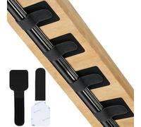 Xahpower 50 Piezas Organizador Cables Escritorio, Sujeta Cables Adhesivo Reutilizables, Gestión de Cables para Oficina, Hogar (Negro)