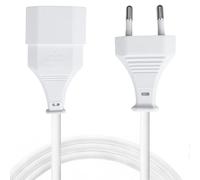 Xahpower Cable Alargador de Corriente, Enchufe Europeo a Toma Europea, Cable de Extensión de Alimentación para TV, Monitores, Ordenadores, Lámparas, Proyectores, Electrodomésticos. (3 Metros)