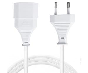 Xahpower Cable Alargador de Corriente, Enchufe Europeo a Toma Europea, Cable de Extensión de Alimentación para TV, Monitores, Ordenadores, Lámparas, Proyectores, Electrodomésticos. (3 Metros)