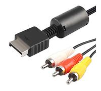 Xahpower Cable AV para PS2 PS1 PS3, Cable de TV de Audio y Vídeo Compuesto AV a RCA Compatible con Playstation 1 2 3