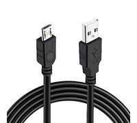Xahpower Cable de Carga para PS4, 3M Cargador Micro USB para Sony Playstation 4 PS4 Slim/Pro Controller, Xbox One S/X Mando, Carga Rápida, Negro