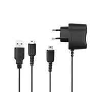 Xahpower Cargador Set para Nintendo DS Lite, Cable de Carga USB y Cargador Compatible con DS Lite/NDSL (No para DS) Consola de Juegos (Negro)