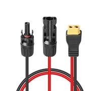 Xahpower Conector de Panel Solar a XT60 Cable Adaptador, 12AWG Cable Solar para Centrales Eléctricas Portátiles, Generador Solar, Placas Solares - 94CM