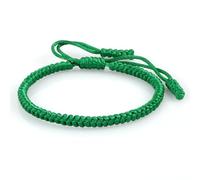 XAIODRAGONSKY Tejido a mano 2 unid cadena suerte pulsera ajustable tibetano budista oración Yoga Mala pulseras Cabalá protección pareja joyería, 7-11 IN, pulsera de cuerda para mujer, No es una piedra