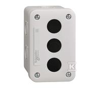 XALE3 Caja de mando vacía 3 orificios Ø22 gris claro