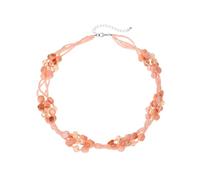 Xalroco Gargantilla colorida de piedras preciosas naturales o sintéticas para mujer, collar de múltiples hebras con cuentas de cristal de concha, collar de piedra lunar, regalo de joyería para ella