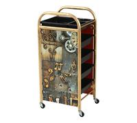 Xalteafe Carro De PeluqueríA,Carrito De PeluqueriaBandeja De SalóN De Belleza,Carrito Auxiliar con Ruedas,Carro De PeluqueríA Profesional,Carrito De Servicio,para Cabello Belleza