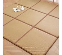Xalteafe Estera De Tatami Japonesa,Estera De Piso De Ratán Japonesa Plegable,Tapete De Tatami Tradicional Japonés,Estera De Tatami De Ratán,con Respaldo Antideslizante,para Meditación,Yoga
