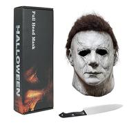Xambop Halloween Máscara de Michael Myers para Adultos Horror Cosplay Disfraces (Gris)