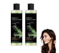 Xampú de Biotina de Romero para el Crecimiento del Cabello - Xampú de Romero Volumizante para el Cabello Fino y el Cuero Pelo Seco, acondicionador para el Pelo Keratina Hidrolizada (2 botellas)