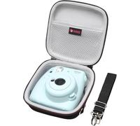 XANAD Duro Caja Estuche Funda Fujifilm Instax Mini 13/12 / 11 Cámara Instantánea Correa Ajustable Extensible (Negro)