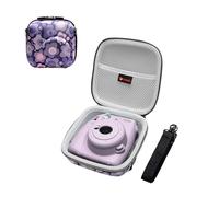 XANAD Duro Caja Estuche Funda Fujifilm Instax Mini 13/12 / 11 Cámara Instantánea Correa Ajustable Extensible (Morado)