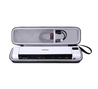 XANAD Funda para Escáner Portátil Brother DS-940DW, DS-640, DS-740D, Estuche de Transporte para Escáner de Documentos A4 Doble Cara, Bolsa de Almacenamiento y Protección (Gris Claro)