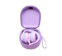 XANAD Funda Rígida Auriculares Infantiles - Estuche Universal iClever EarFun Philips Belkin iFecco Nabevi - Maleta Viaje Asa Portátil Niños Resistente Golpes Agua (Morado Púrpura)