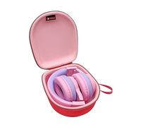 XANAD Funda Rígida Auriculares Infantiles - Estuche Universal iClever EarFun Philips Belkin iFecco Nabevi - Maleta Viaje Asa Portátil Niños Resistente Golpes Agua (Rosado)