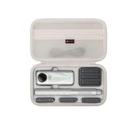 XANAD Funda rígida para cámara de acción Insta360 X3/X4/X2 impermeable 8K 360 - Bolsa de transporte Stroage (crema), interior: 9.5 x 4.8 x 2.4 pulgadas