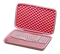 XANAD Funda rígida para teclado ergonómico inalámbrico Logitech Wave Keys MK670 Combo/Wave Keys (rosa), interior: 15.1 x 9.2 x 1.9 pulgadas