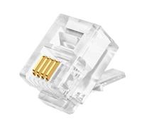 XANHAM Conectores RJ11 6P4C (paquete de 100 piezas) Cable de línea telefónica enchufe macho, AV00205
