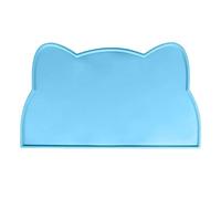 XANHOY Alfombrilla de alimentación para mascotas, de silicona, antideslizante, impermeable, con forma de cabeza, evita salpicaduras y resbalones