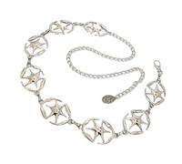 XANHOY Blingbling - Cinturón de cintura con diseño de estrella tallada, cadena elaborada para danza del vientre, As shown in pictures, aleación