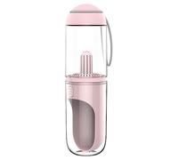 XANHOY Botella de agua para perros con filtro a prueba de fugas, portátil, capacidad de 11 onzas, dispensador de agua para cachorros con cuenco y accesorios de viaje