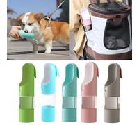 XANHOY Botella de agua portátil para perros con cuenco de alimentación de alimentos para mascotas al aire libre, caminar, viajar, senderismo
