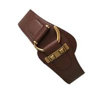 XANHOY Cinturón de cintura elástica con hebilla de cadena punk, cinturón de vaquera para mujeres, bailes, clubes, fiestas, jeans, vestidos anchos, marrón, As Pictures Shown