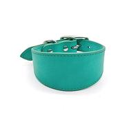 XANHOY Collar ancho acolchado para perros, de piel auténtica, collares para cachorros, para lurchers, galgos italianos, accesorios cómodos para perros