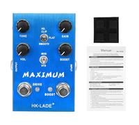 XANHOY DC9V Pedal de efecto de guitarra de sobrecarga, sintetizador, efector de guitarra eléctrica para sobrecarga combinada duradera