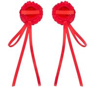 XANHOY Diadema roja para cosplay, juego de rol, tocados, tocados, maquillaje, lavado de cara, lazos para el pelo, fiesta de Halloween