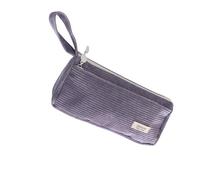 XANHOY Estuche de pana de gran capacidad para bolígrafos, estuche de pana con dos compartimentos para estudiantes, niños, niñas, adolescentes, escuela, Purple, 20*9 cm