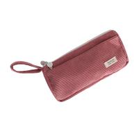 XANHOY Estuche de pana de gran capacidad para bolígrafos, estuche de pana con dos compartimentos para estudiantes, niños, niñas, adolescentes, escuela, Red, 20*9 cm