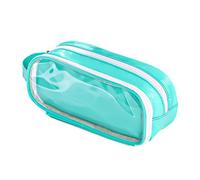 XANHOY Estuche multifuncional impermeable de gran capacidad para lápices, con cremallera, bolsa de viaje para artículos de tocador, bolsa de cosméticos, Green, 220*70*110 mm
