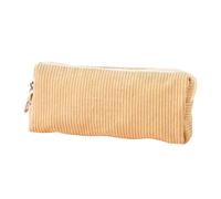 XANHOY Estuche para lápices de pana con cremallera de gran capacidad, bolsa de pana para bolígrafos, bolsa de papelería para estudiantes y escuelas, albaricoque, 20*4.5*7.5 cm