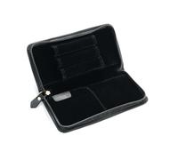 XANHOY Estuche para pluma estilográfica, 3 ranuras divididas, soporte para bolígrafos con cremallera, gran capacidad, bolsa de papelería, suministros escolares y de oficina, Black, 17*8 cm
